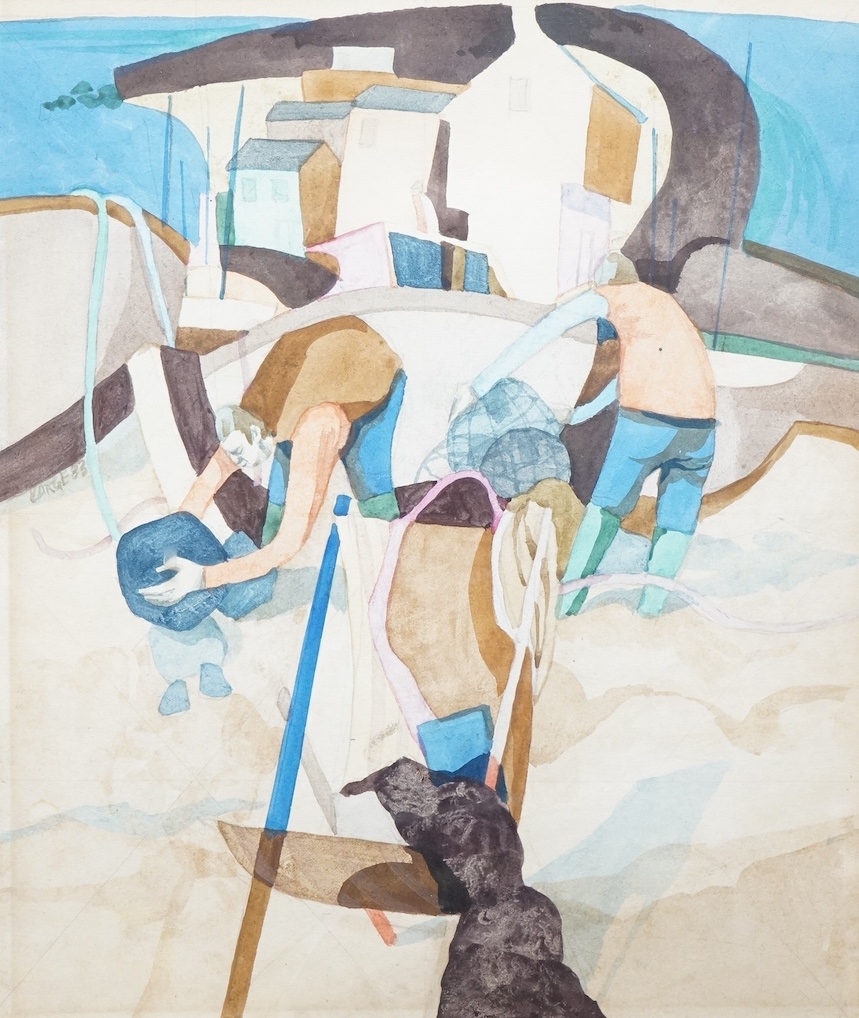 George Large (b.1936), watercolour, ‘Lyme Regis’, signed and dated, 26 x 21cm. Condition - fair